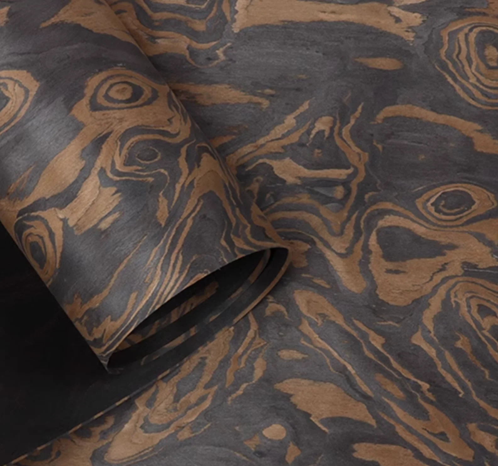Vintage-Inspired Decorative Wood Veneer Technology Wood Decorative Black Walnut Tree Root Veneer 250X58CM Thickness: 0.5mm image 4
