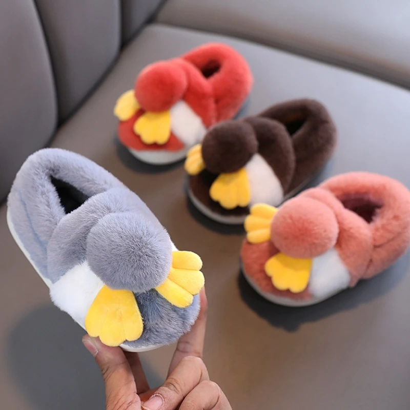 

Child Home Slippers 2025Winter New Autumn Home Anti slip Child Slippers Girl Versatile Cute Hairy Comfortable Cotton Slippers