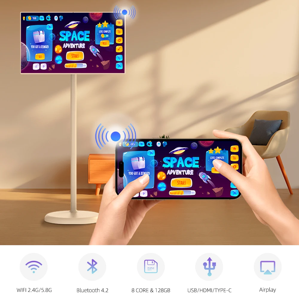 MWE EU/US المخزون المحلي 22/24/32/43 بوصة الترفيه المحمول شاشة أندرويد التلفزيون الذكي نظام أندرويد جودة عالية