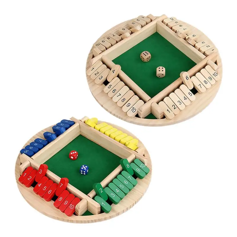 Wooden Board Table Math Games Funny Dices Game Wooden Amusing Addition Game Portable Tabletop Educational Game For Classroom