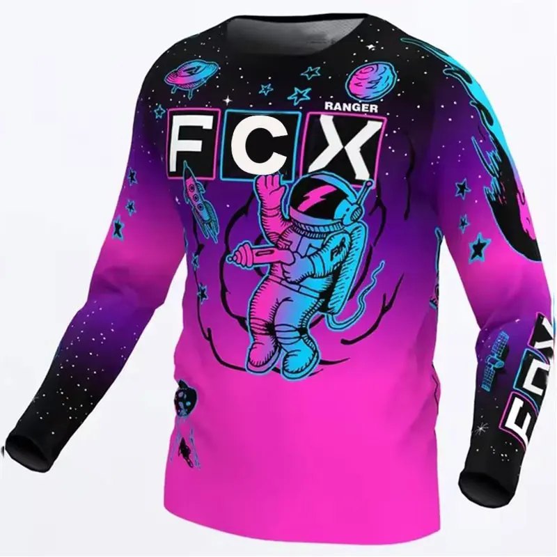 Enduro MTB Cycling Sleeve Cycling Jersey Downhill Shirt Camiseta Motocross T-shirt Mx Mountain Bike Clothing fcx Mtb Jersey2024