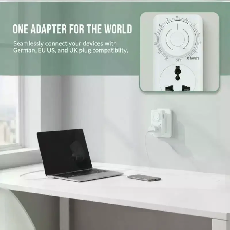 Universal Grounded Countdown Timer Socket 13H Auto Power Off For Home Small Appliances Save Energy