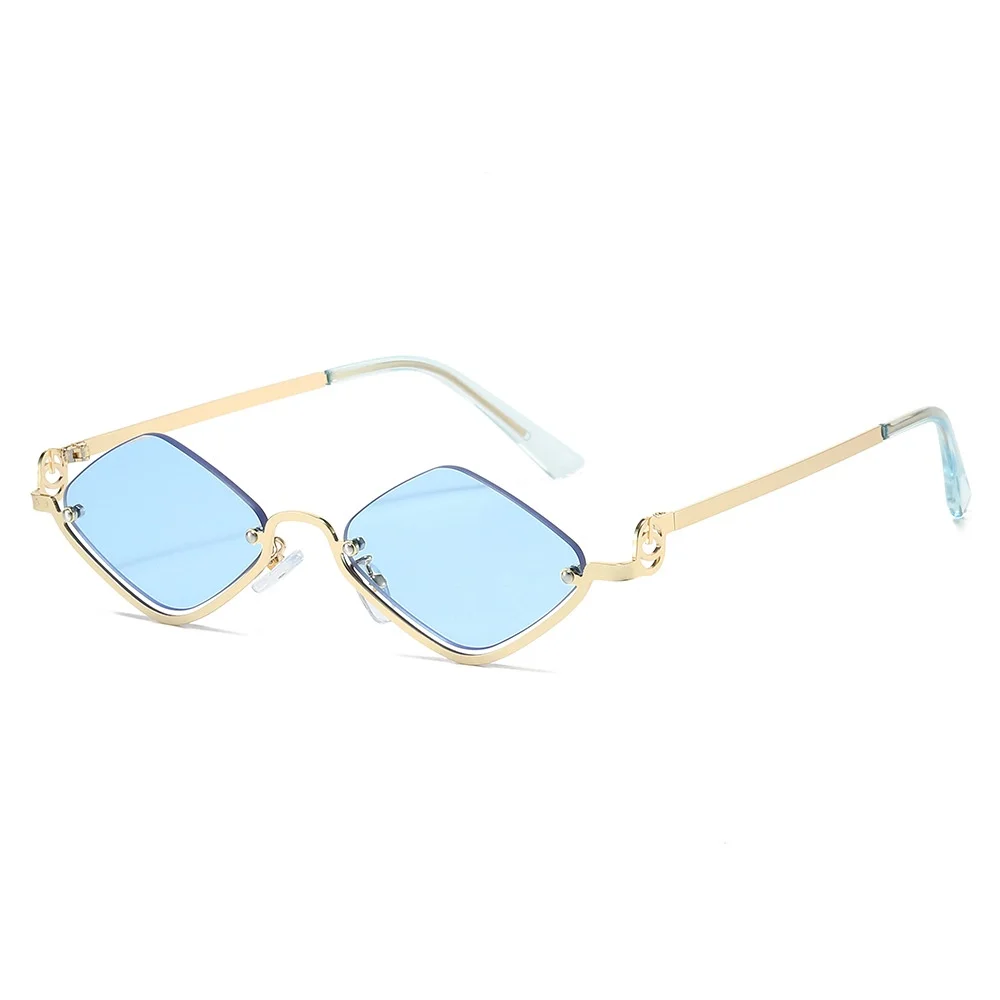 

2025 New Luxury Metal Half Frame Diamond Women Sunglasses Retro Brand Design Trend Simple Casual Men Sun Glasses UV400