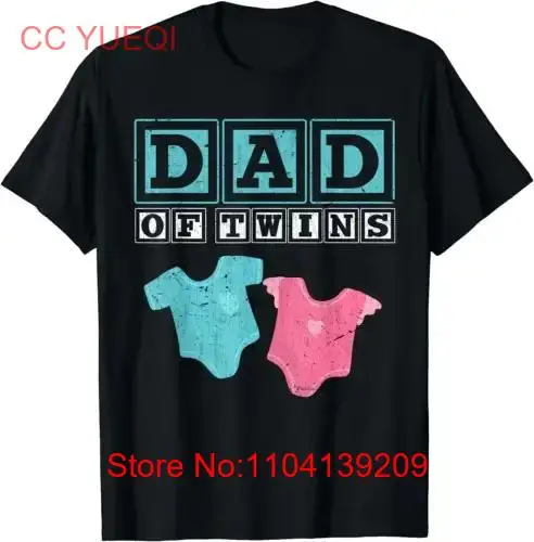 Dad Of Twins Family Daddy Fathers Day Future Parents T Shirt long or short sleeves