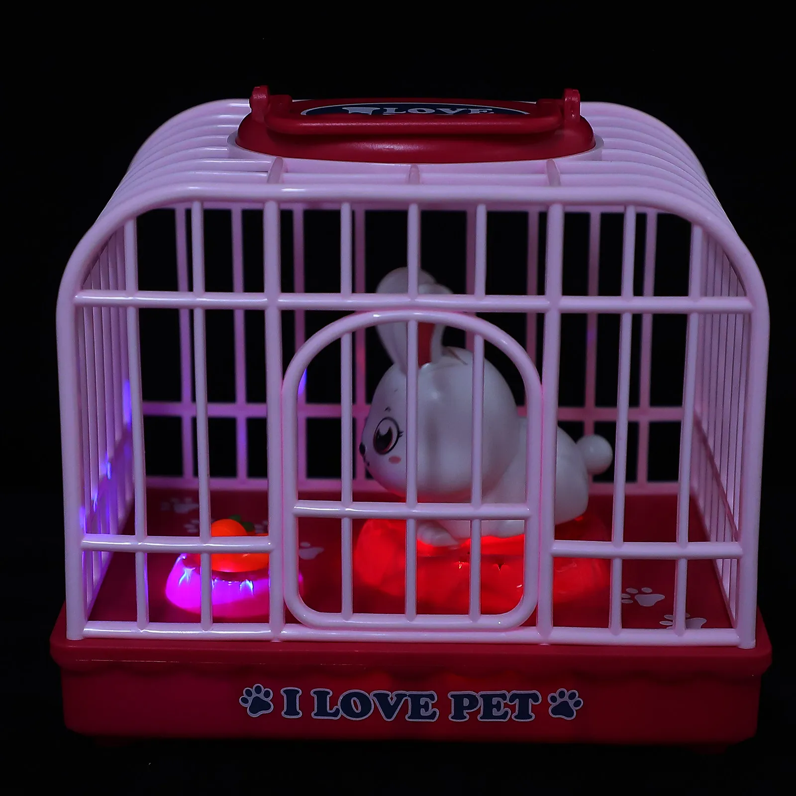 Voice-Activated Rabbit Cage Plaything for Kids Interactive Singing Robot Pet Simulation Sound Call Animal Decor