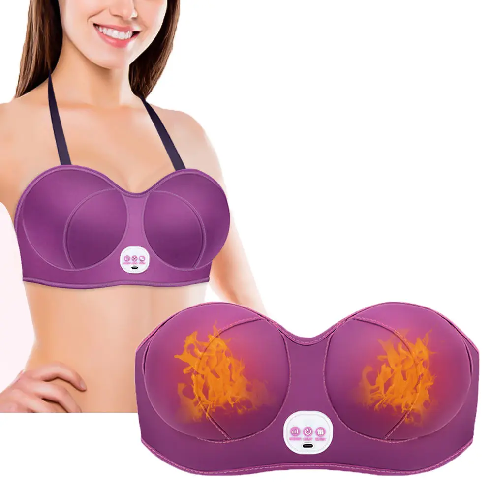 

Electric Breast Massager Hot Compress Vibration Massage Bra Underwear
