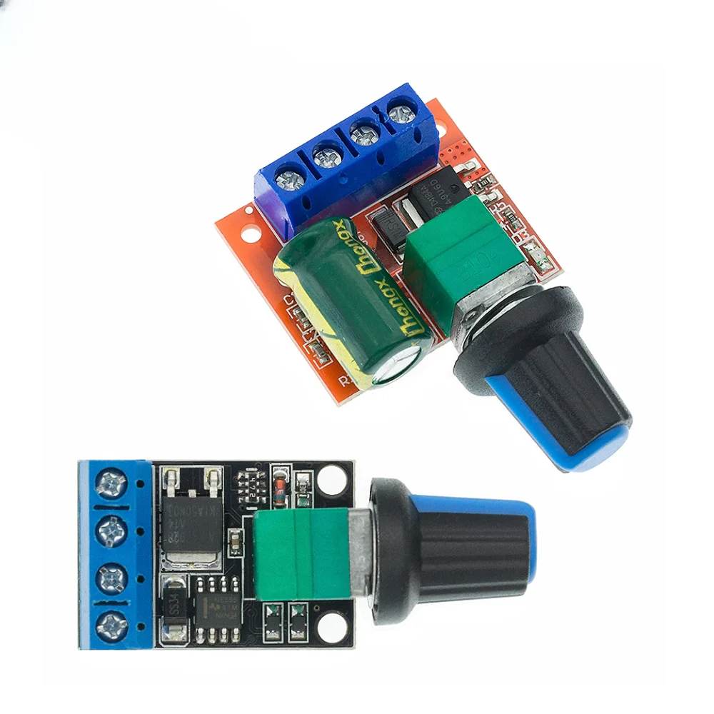 Mini 5A 10A 90W PWM 12V DC Motor Speed Controller Module DC-DC 4.5V-35V Adjustable Regulator Control Governor Switch 24V