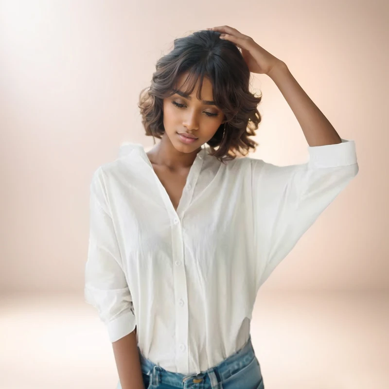 

Весенняя пикантная кружевная блузка с открытой спиной, Повседневная Свободная офисная белая рубашка, модная женская одежда, элегантные топы с воротником-поло, блузы 1310