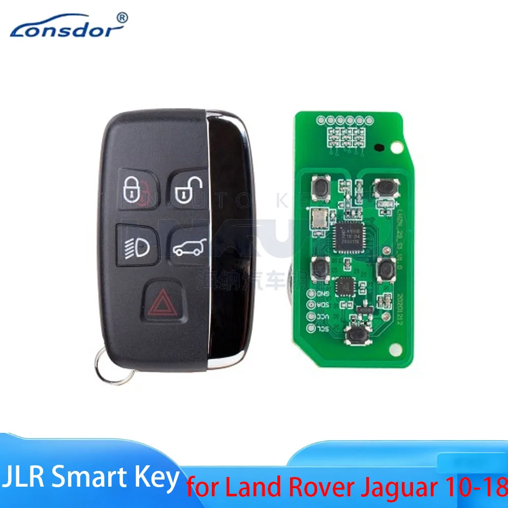 Lonsdor JLR Smart Key for Land Rover Jaguar 2010-2018 5 Buttons 315MHz/433MHz Car Remote Fob FCC:KOBJTF10A K518 Series/ KW100