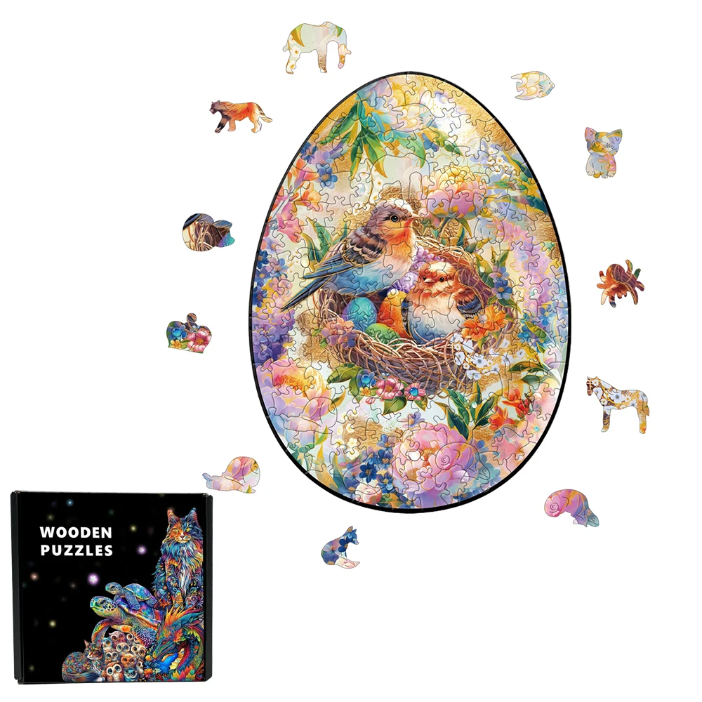 

Деревянные пазлы с изысканным рисунком для взрослых и детей, поделки своими руками, головоломки, 3D деревянные игры-головоломки, семейные развивающие игрушки