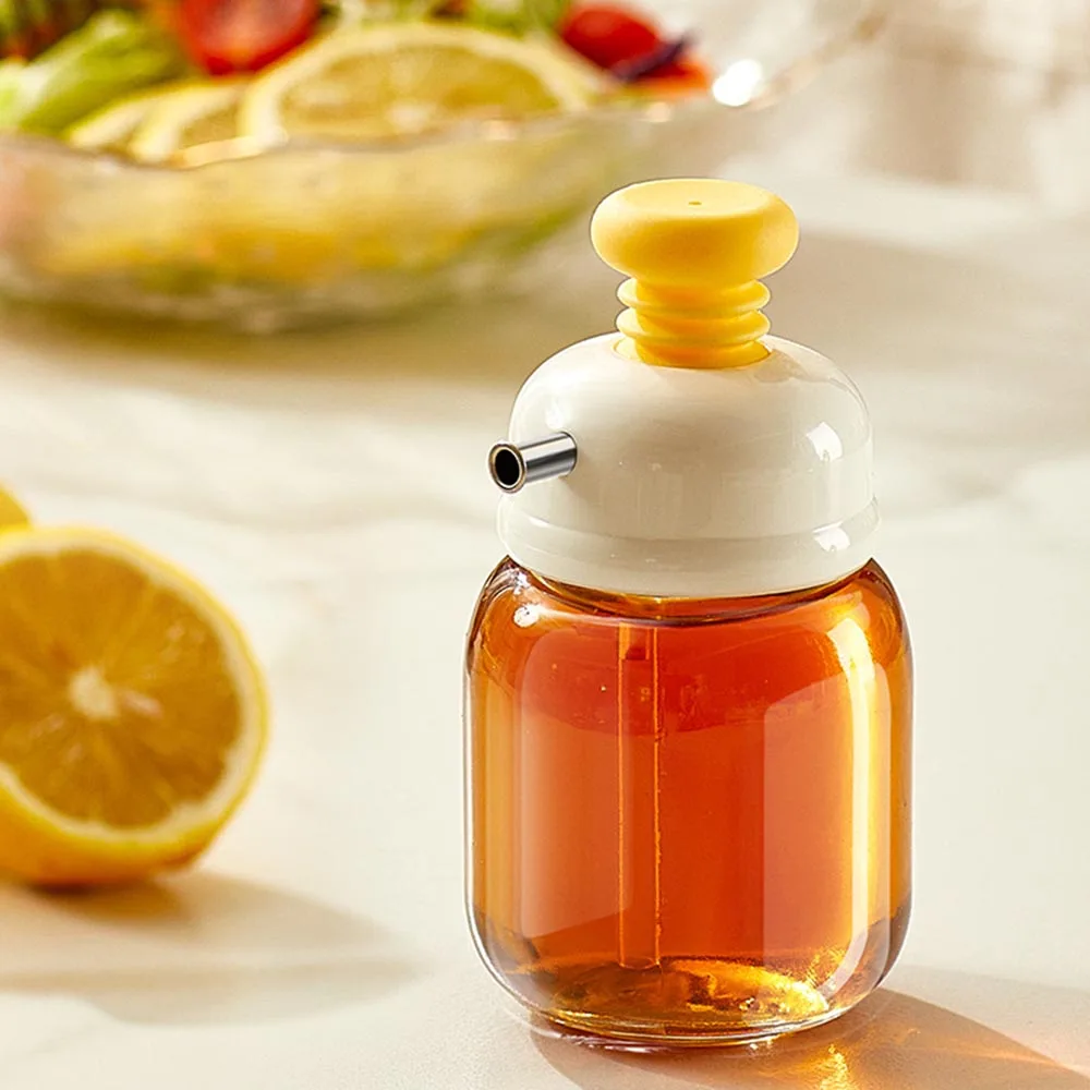 

Mini Press-Style Oil Dispenser 100ml Cooking Oil Jar Glass Bottle Press Type Seasoning Storage Bottle Spice Oil Control Bottle