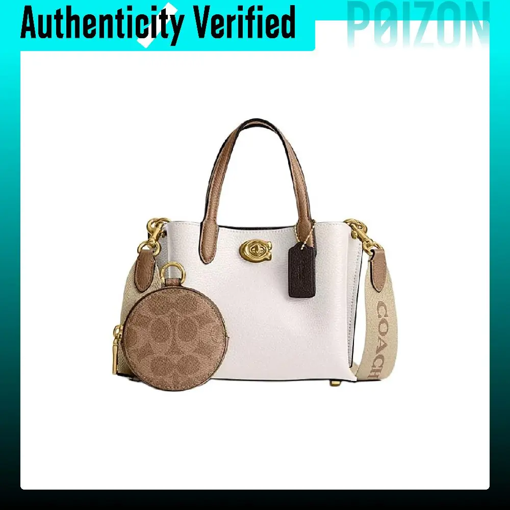 COACH Willow Pebbled Leather One Shoulder Crossbody Tote Bag, Shopping Bag, Handbag Small Women's Light Pink CW549-B4CAH