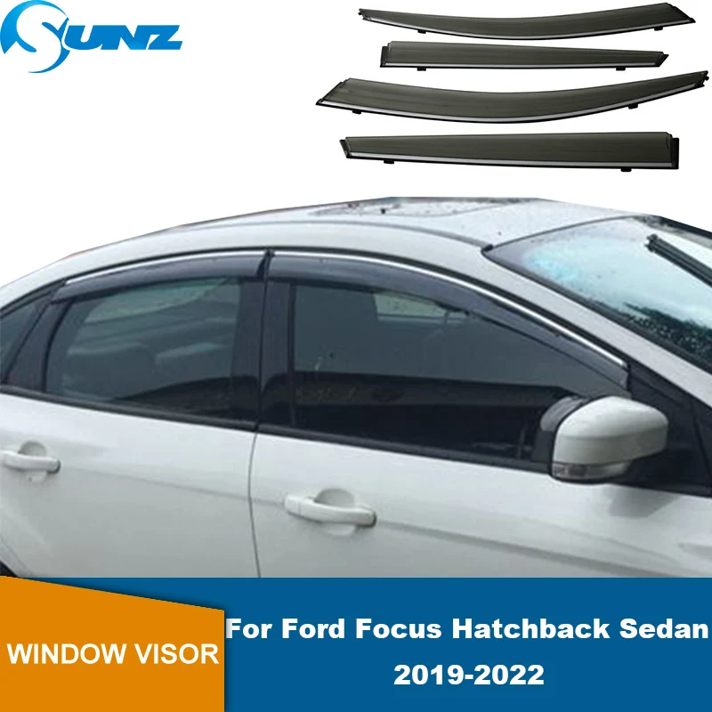 

Car Window Visor For Ford Focus Hatchback Sedan 2019 2020 2021 2022 Side Window Vent Visor Sun Rain Deflector Guard Accessories