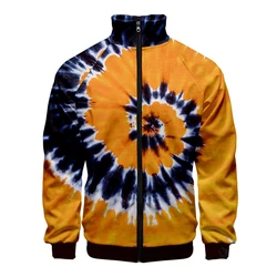 Abstract Tie-dye 3D Printed Zipper Jackets Casual Hoodies Fashion Autumn Spring Sweatshirt Streetwear Clothes Ropa Hombre Coats