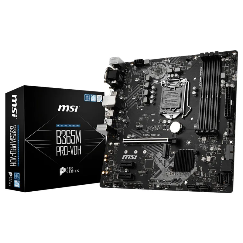 NEW MSI B365M PRO-VDH Intel LGA-1151 Micro-ATX LGA 1151 socket Supports DDR4 Memory, up to 2666 MHz Turbo M.2 USB 3.1