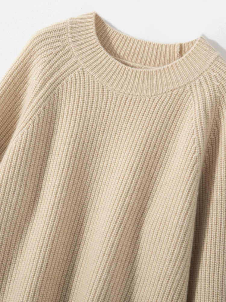 

Women's O Neck Pullover Thick Cashmere Sweater Autumn Winter High Quality Multicolor Knitwear Top 100% Luxury Clothing