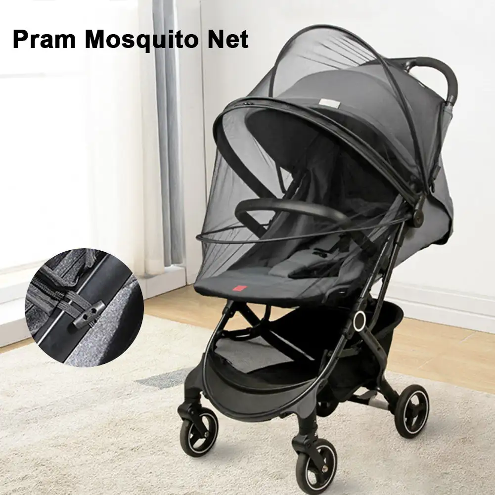 Baby Stroller Mosquito Net Full Cover Universal Summer Mesh Zipper Mosquito Insect Prevention Protection Bebies Pram Accessories