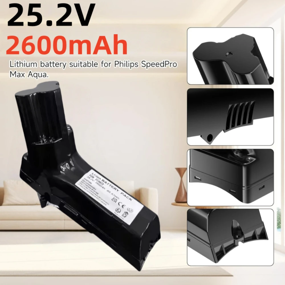 

25.2V Lithium Battery for Philips SpeedPro Max Aqua/Stick XC8347/XC8045 Replacement Cordless Vacuum Cleaner with BM.