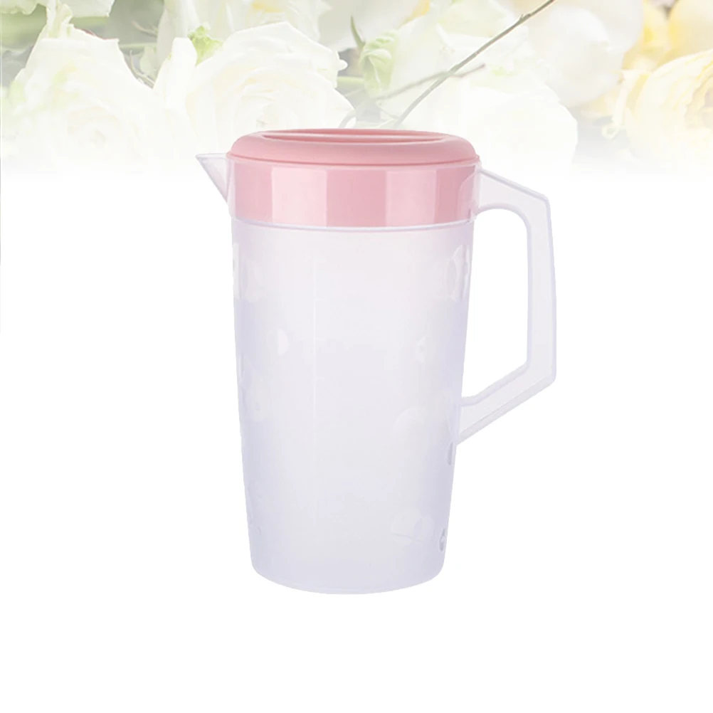 

Cold Water Jug Large Capacity Heat Resistant Teapot Bottle Explosion Proof Pink Travel Juice Pot Water Pitcher Food Safe Easy