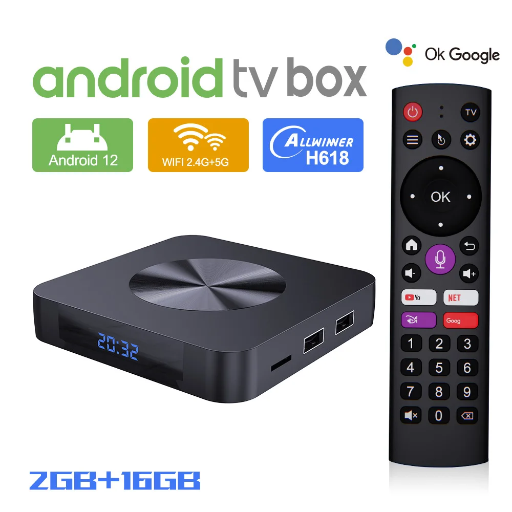 8K ترقية Android TV Box 12.0 4GB RAM 32GB ROM دعم Dual-WiFi 2.4G 5.8G Android Box مع HDR10 BT5.0 USB 2.0 3D Ethernet