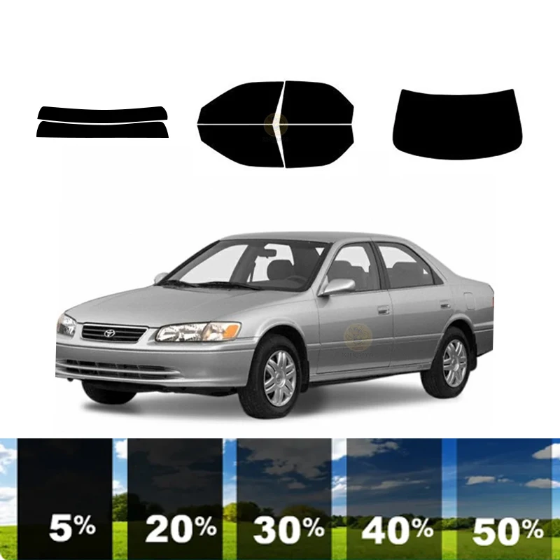 

precut Removable Window Tint Film For Car 100% UVR 5%-70%VLT Heat Insulation Carbon ﻿For TOYOTA CAMRY 4 DR SEDAN 1997-2001