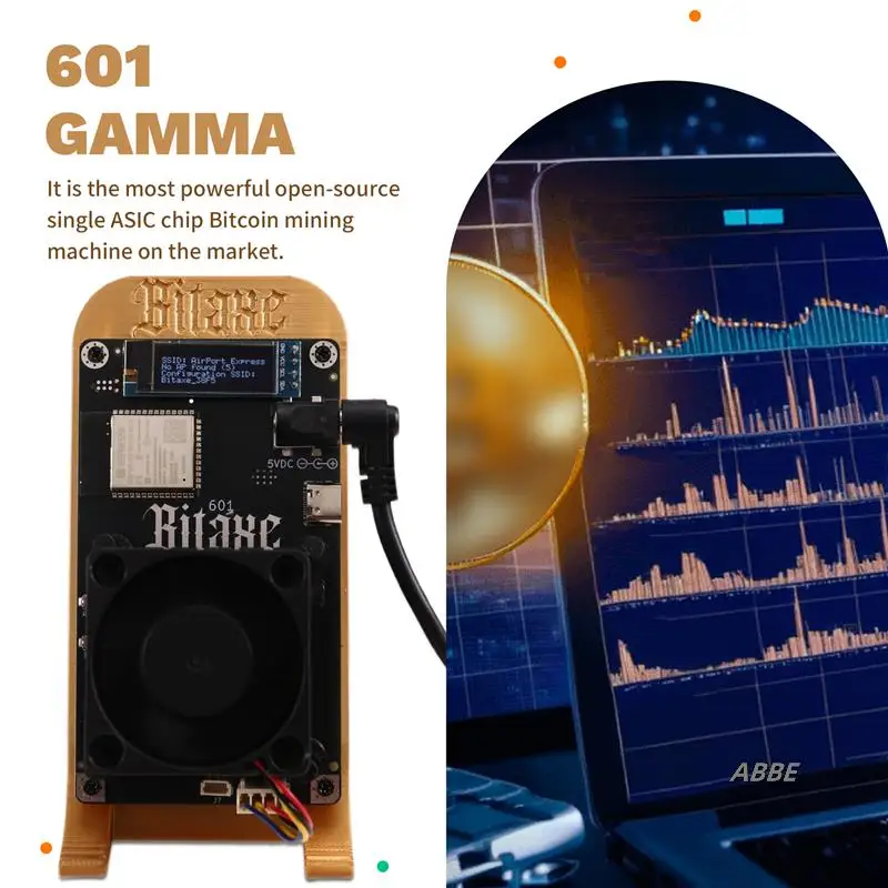 Gold Bitaxe Gamma 601 BTC Solo Miner 1.2TH/S 18-22W BM1370 Asic Chip Bitcoin Crypto Miner From Antminer S21 Pro