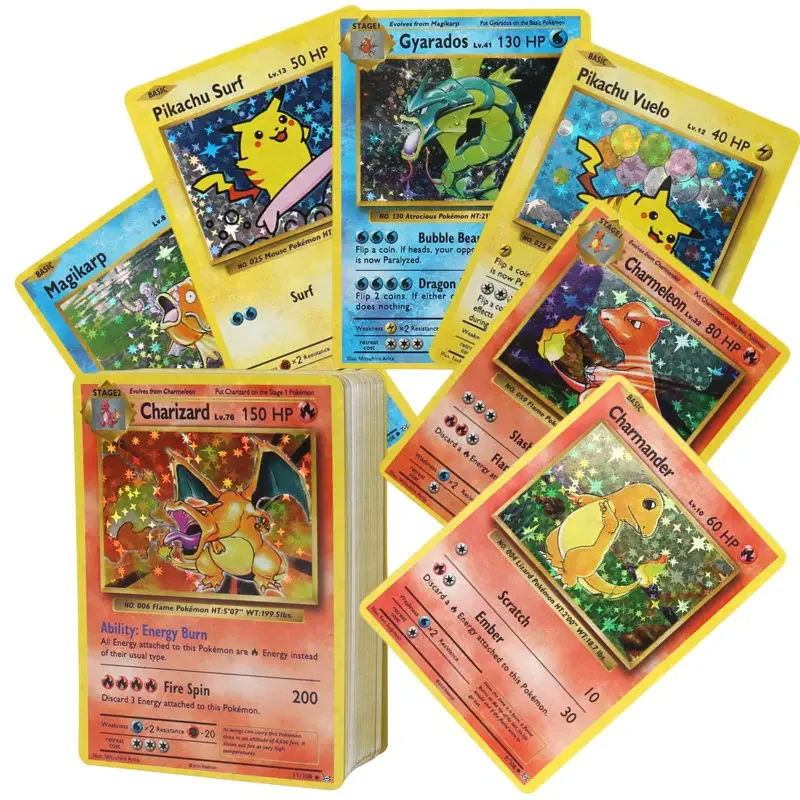 60/100 Stück Pokemon-Karten Neue EX Obsidian Flames Titankristall Charizard Pokemon-Karten Englische Version