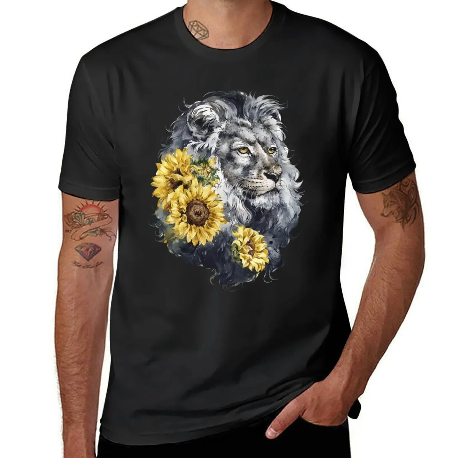 

Leo Sunflower T-Shirt tees cute clothes man clothes mens graphic t-shirts funny