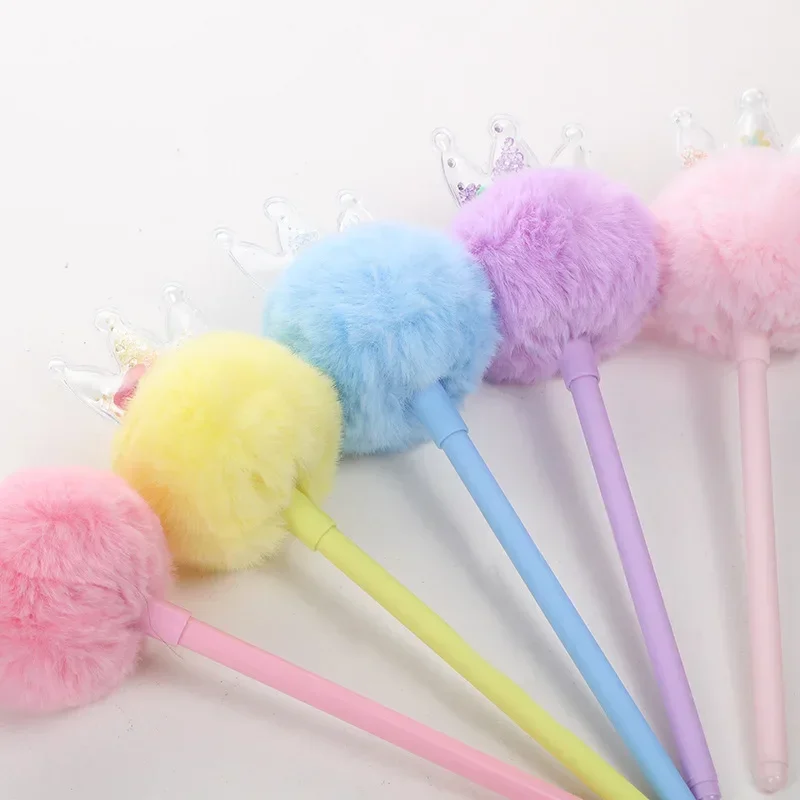 

16 шт., корейская версия, милая и милая девушка, сердце, алмазная корона, шариковая ручка для волос, нейтральная ручка, студенческая креативная шариковая ручка на водной основе