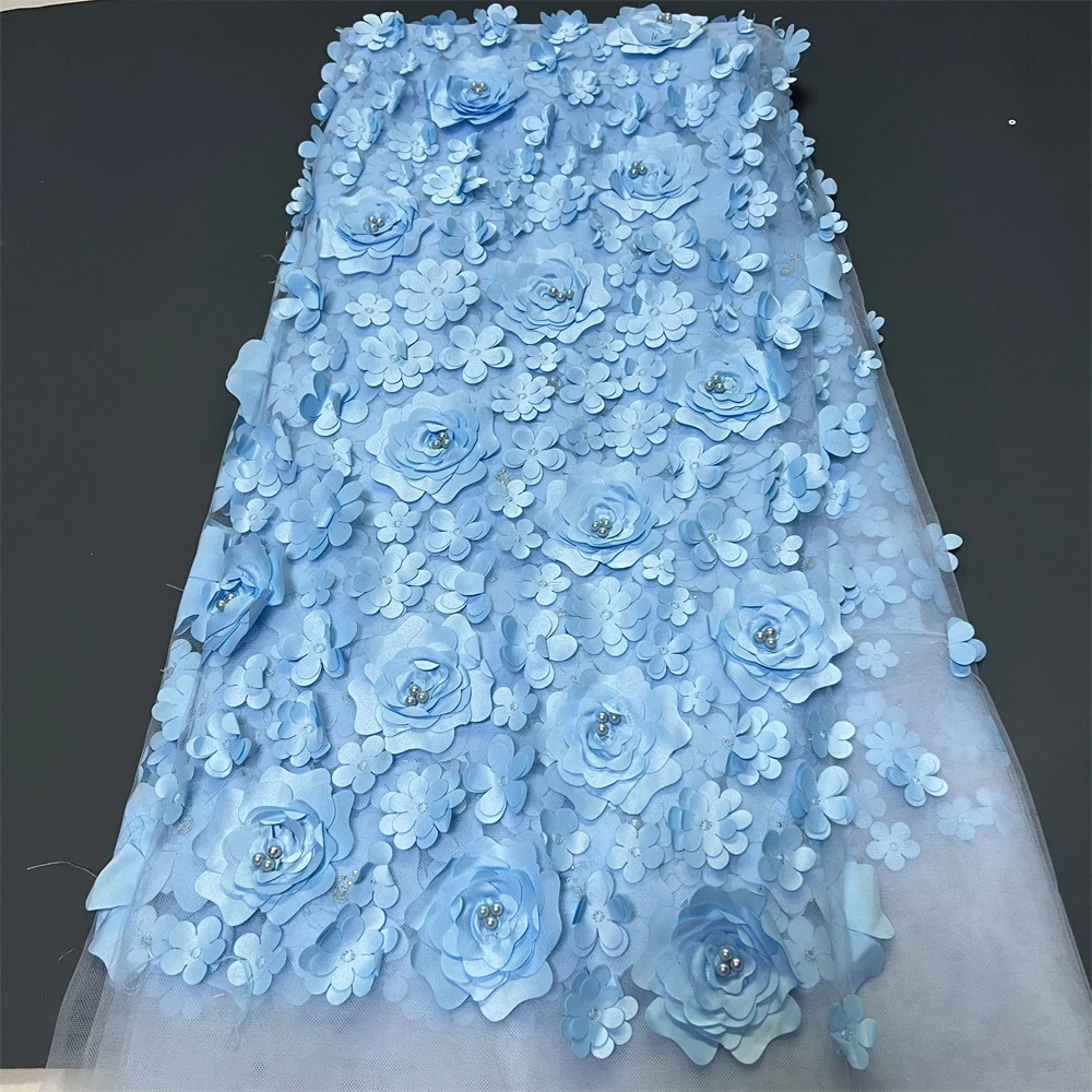 

5 ярдов африканская сетчатая кружевная ткань с блестками, для шитья, одежды, бисера, тюля, свадебных платьев, вышивки, ткани по метрам, поделок