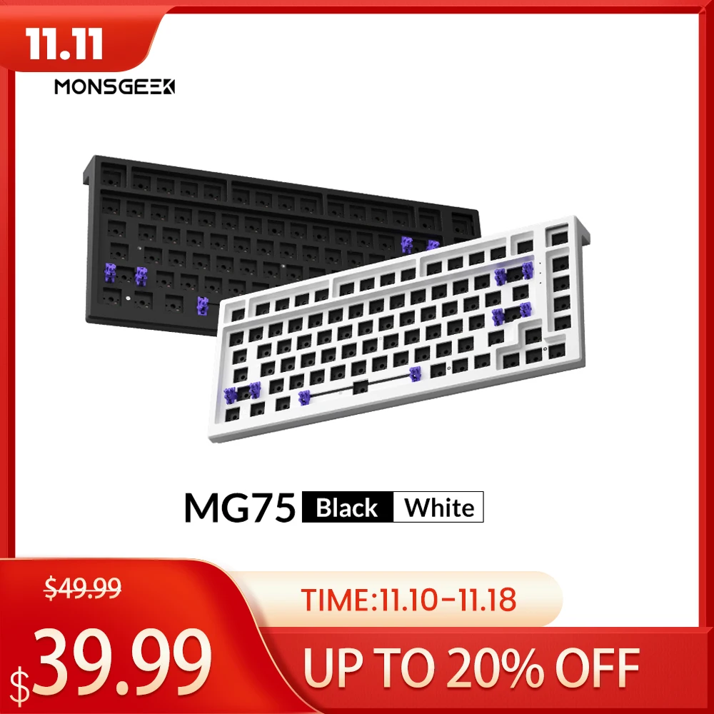 Akko MONSGEEK MG75W /MG108W Keyboard / DIY Kit 75% 83 Key Hot-Swap Mechanical Gaming Keyboard Wired USB Type-C + Wireless 2.4GHz