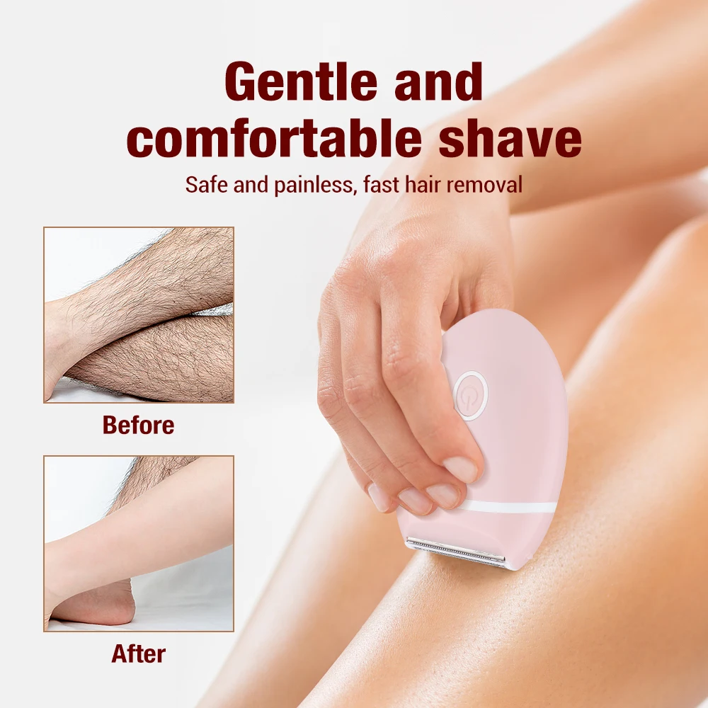 Electric Mini Razor Hair Remover for Ladies Painless Bikini Trimmer Safe Shaver for Leg Arm Armpit Intimate Area Female Epilator image 3