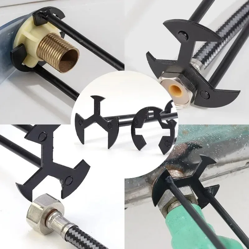 5-in-1 싱크 렌치 다기능 수도꼭지 키 배관 파이프 렌치 욕실 주방 싱크 수리 세트 Flume 싱크 렌치 하드웨어