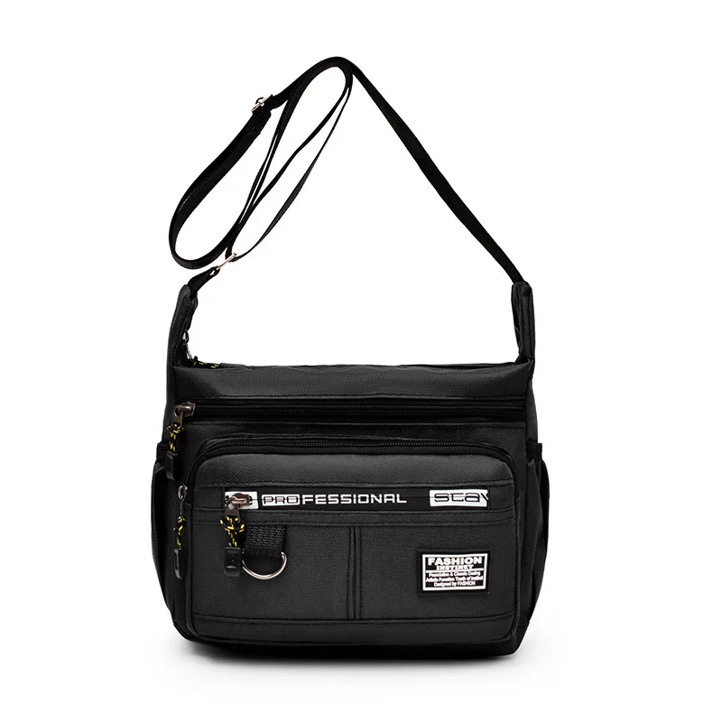 Design Oxford Shoulder Bag Large Capacity Men's Casual Multi-layer Pocket Fashion Single Shoulder Crossbody Luxury Messenger Bag