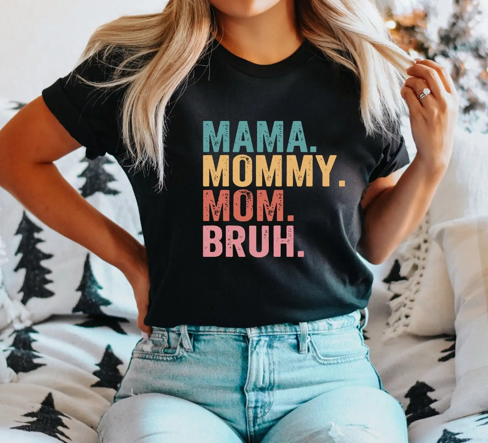 Mama Mommy Mom Bruh T Shirt Funny Mothers Day Mother'S Trendy Sarcastic