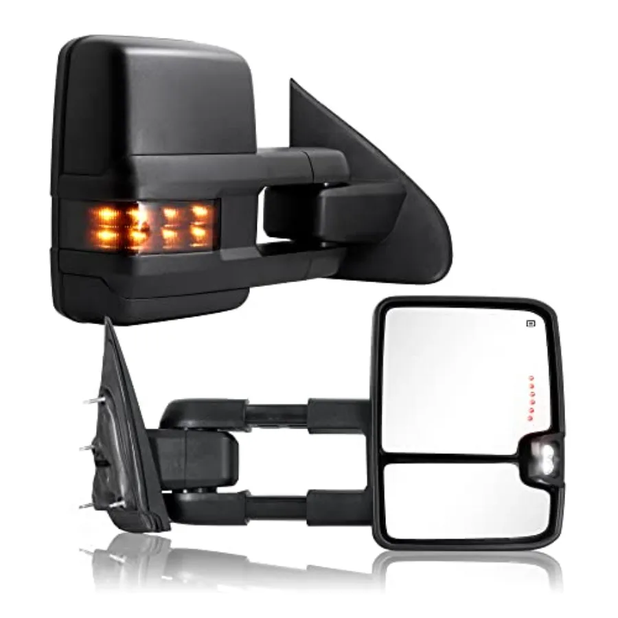 

Towing Mirror for Silverado Sierra 2014-2018 Compatible with Chevy Silverado GMC Sierra Power Operated Heated Glass Turn Signal
