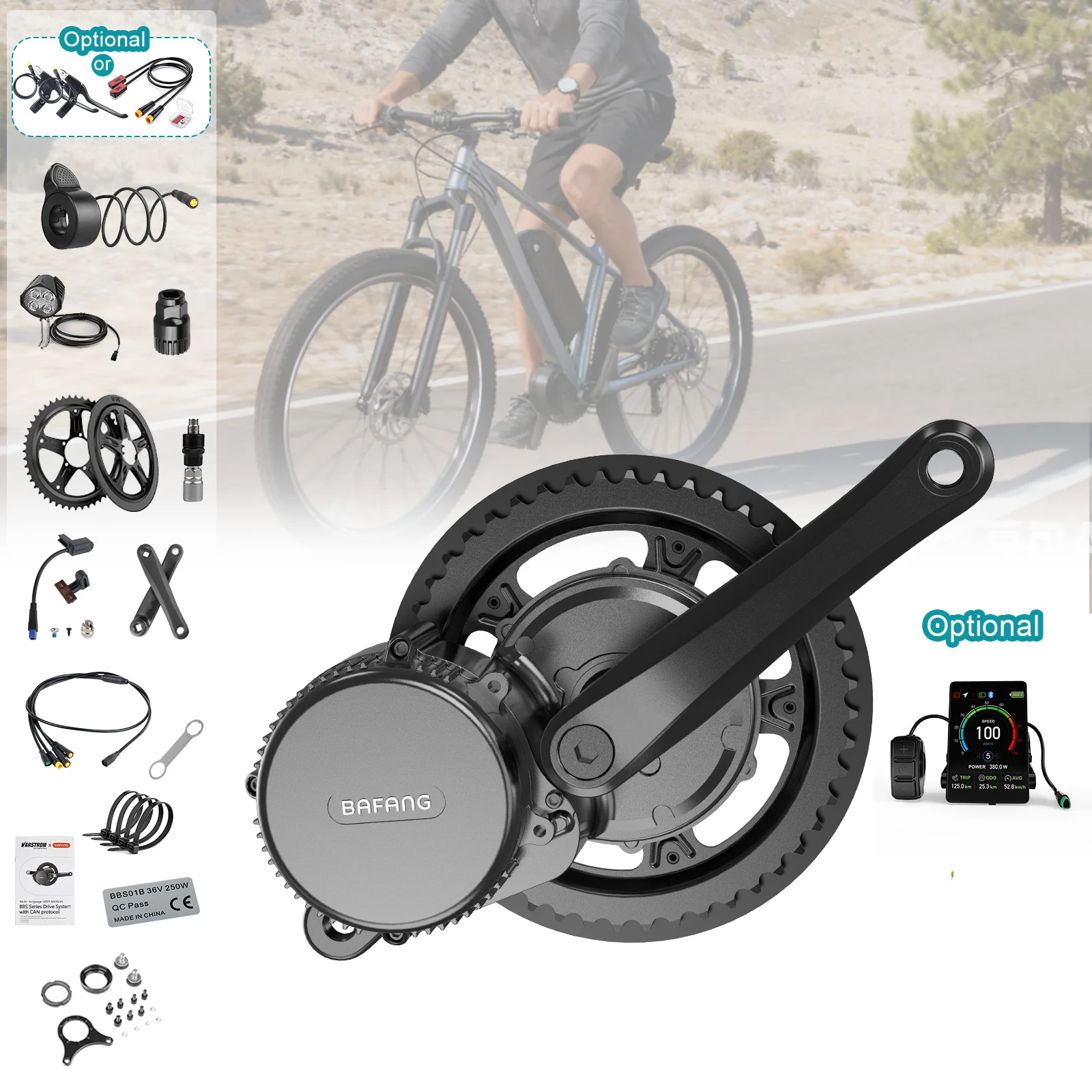 

[Us Local Stock] Bafang M315 Bafang Bbs02B 48V 500W Mid Drive Motor Kit Electric Bike Conversion Kit Ebike Central Motor for Mountain Bike Fat Tire Cycling Optional Display (Battery Is Not Included)