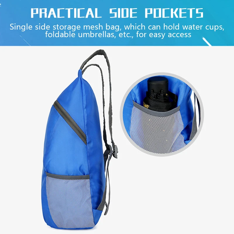 20L Lightweight Packable Backpack Ultralight Outdoor Folding Backpack Travel Daypack Bag Sports Daypack For Men Women