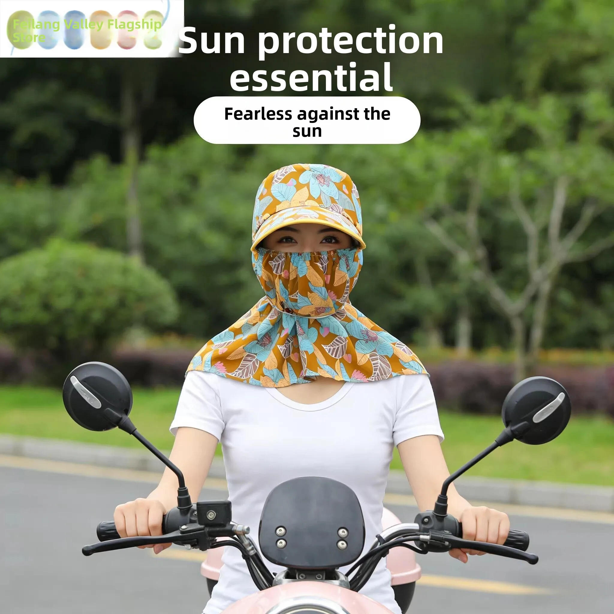 

Large Brim Cotton Sun Protection Hat Unisex Outdoor Cycling Dustproof Tea Picking Labor Work Cap Men's Style Breathable Material