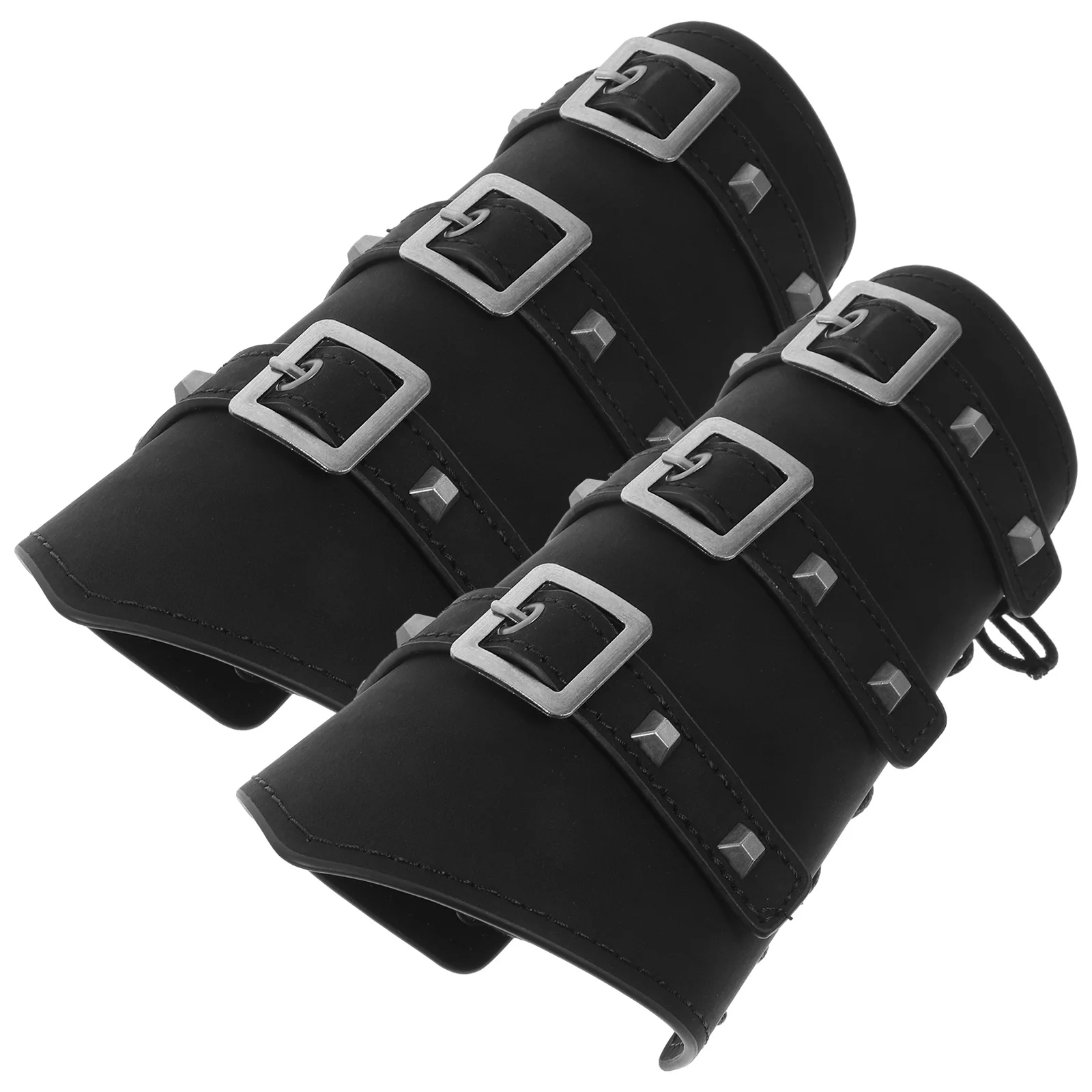 

1Pair Medieval Wristband Imitation Bracers for Cosplay Riding Party Punk Style Arm Guard Lightweight Unisex Accessory