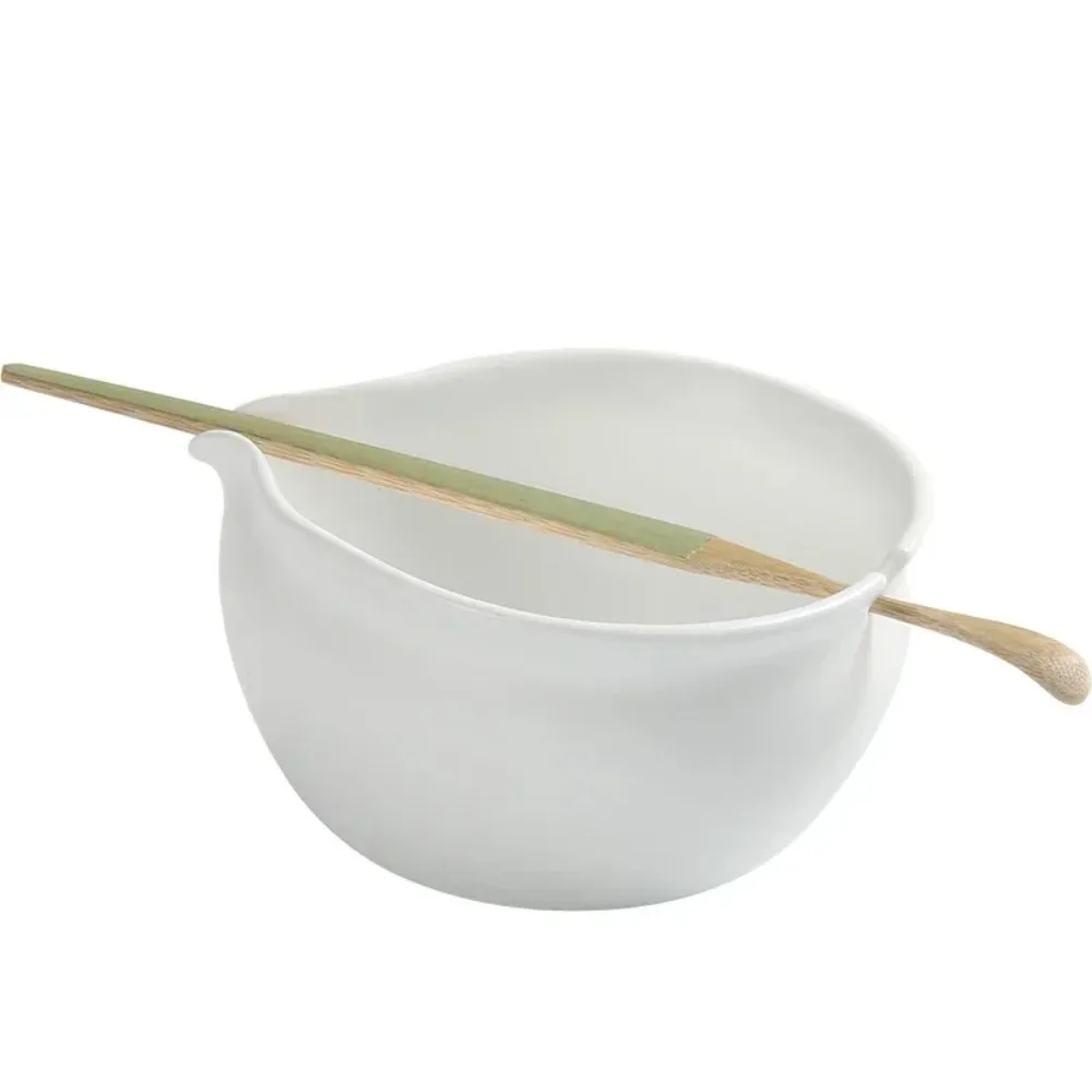

Tea Whisk Set Ceramic Matcha Bowl with Mouthpiece Tea-Making Tools 2-piece Matcha Bowl Set Tea Set Accessories