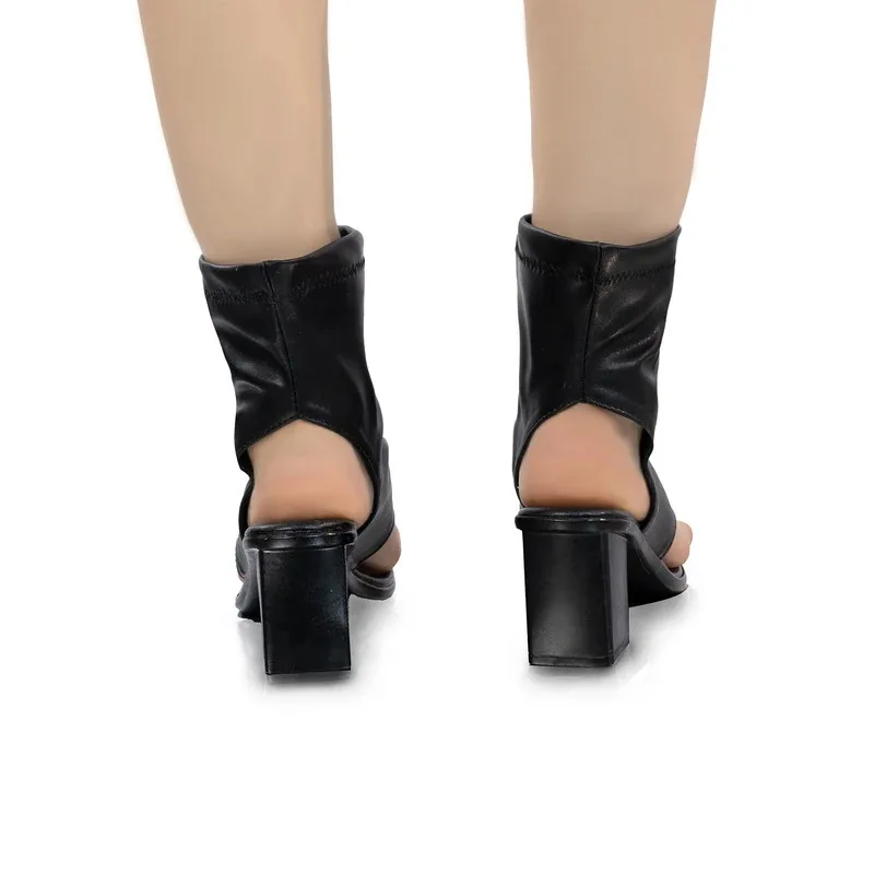 

Candy 2025Game Shoes Honkai: Star Rail Rappa Сапоги для косплея на высоком каблуке для вечеринки в честь Хэллоуина Черная искусственная кожа для ролевых игр Pr