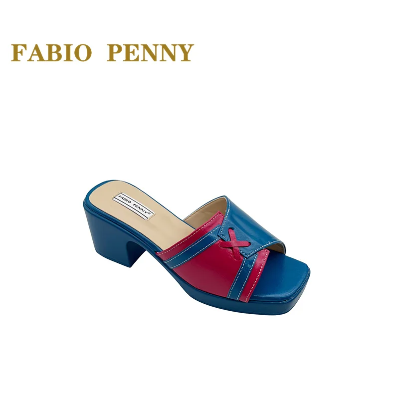 FABIO PENNY Summer fashion holiday casual women\'s slippers with color matching