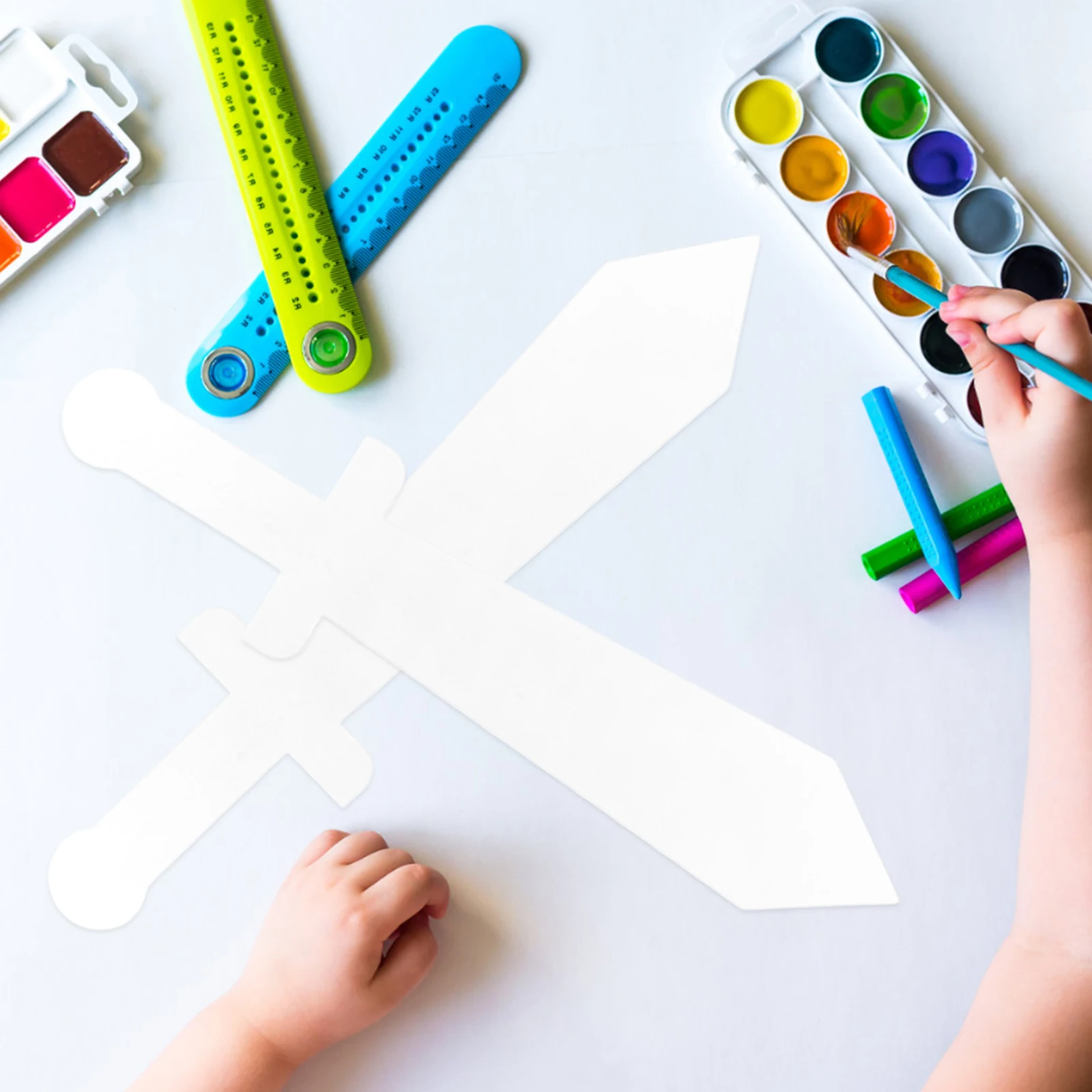 12 قطعة DIY للأطفال الإبداعية التظاهر اللعب السيف حفلة لعب الأدوار زي ملحق هالوين المحارب البلاستيك وهمية