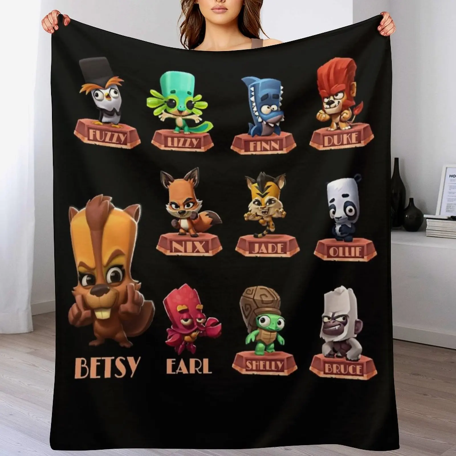 

Mens My Favorite Zooba Battle Arena Royale Characters N 01 Zoo Gifts For Fan Throw Blanket Travel blanket for airplane
