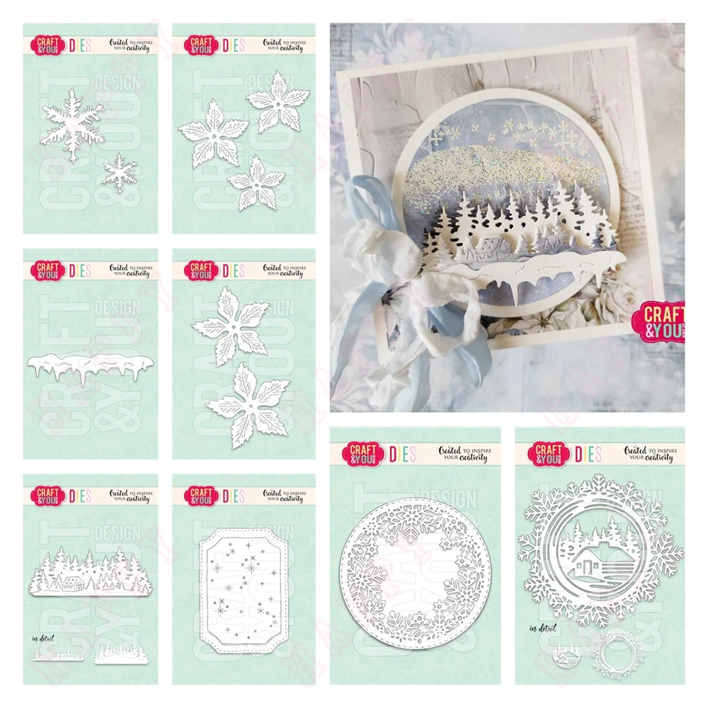 

2024 New Arrival Metal Cutting Dies Round Snowflakes Window Mold Scrapbooking Craft Decoration Embossing Template DIY Handmade