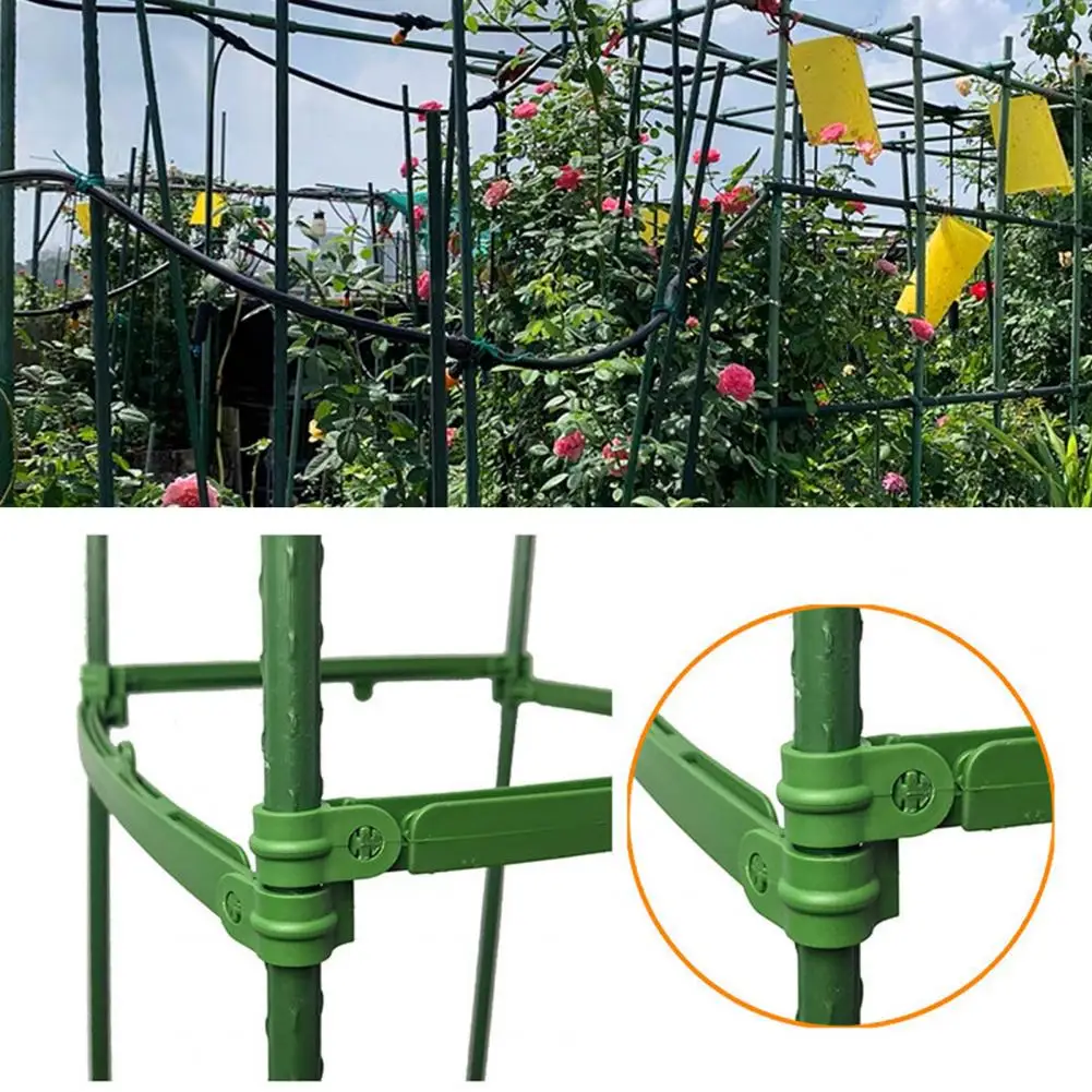Plant Support Stakes Removable Plant Trellis Connectors 2 Colors Fixing  Durable Climbing Plant Trellis Connector