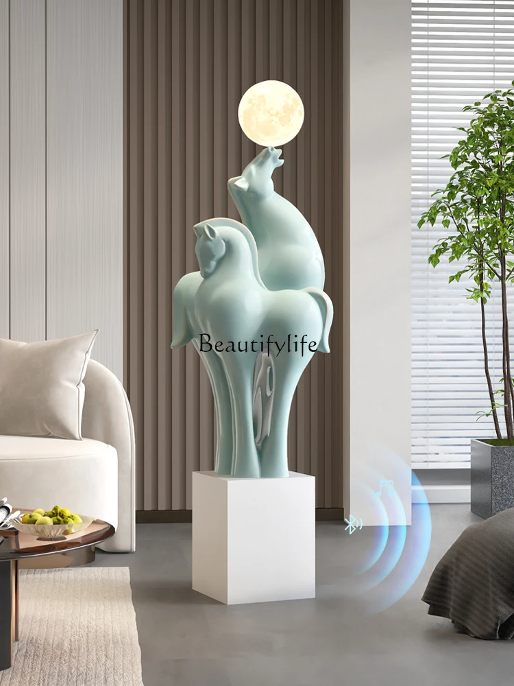 

Successful large-scale floor ornaments company office hotel lobby sculpture decoration