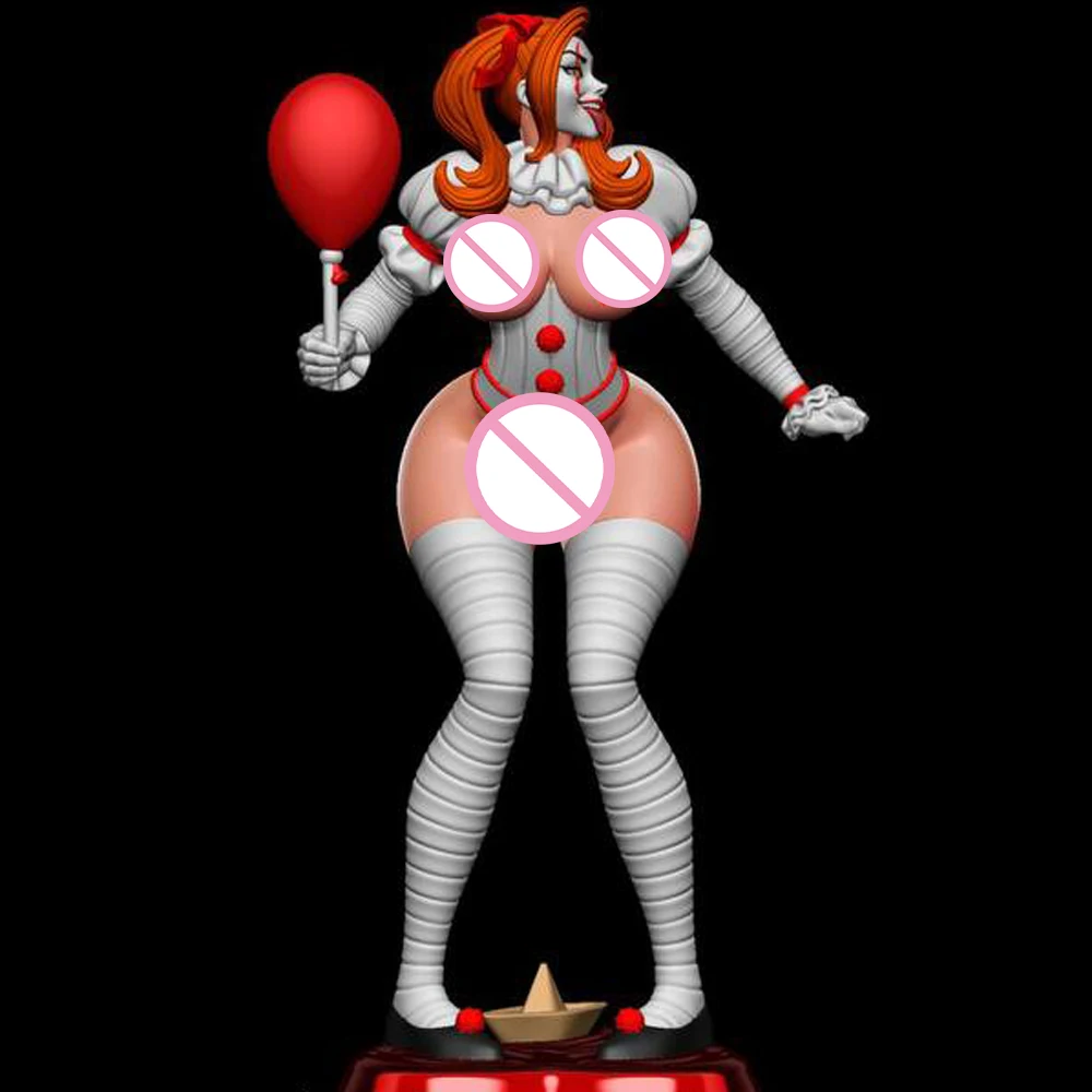 1:24 Belle Clown It Girl NSFW 3d Print Resin Toy Kit Gk Unpainted Figurine WaiFu Diy Unassembled Statue Figures Model Toy