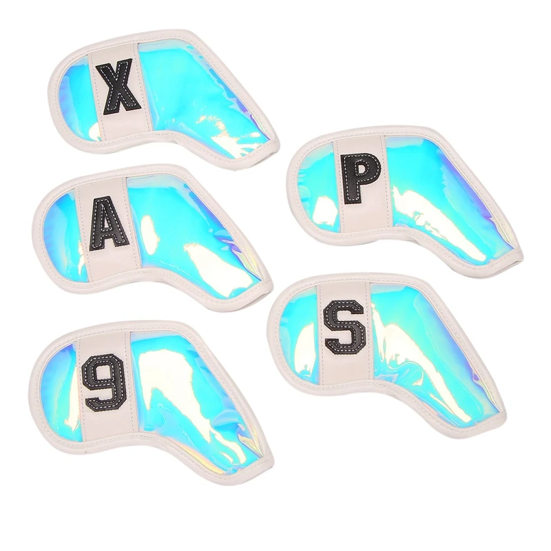 10Pcs/Set Embroidery Number Golf Iron Headcover TPU Protective Cover 4-9,P,S,A,X Club Head Cover Cue Cap Case